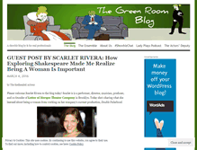 Tablet Screenshot of greenroomblog.com